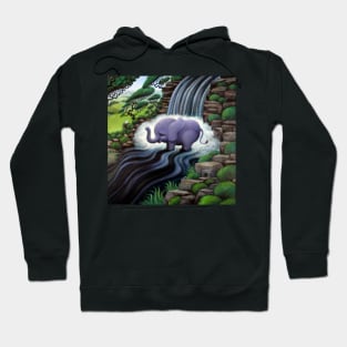 Elephant and Fox in Summer Hoodie